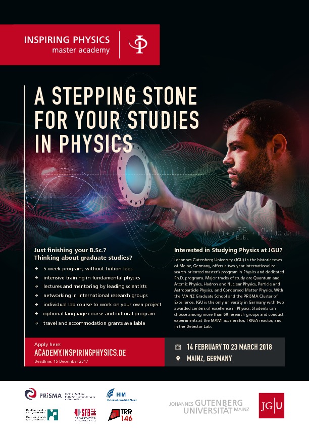 Inspiring Physics Master Academy homepage