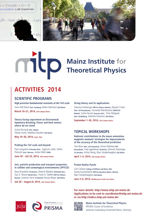  Mainz Institute for Theoretical Physics (MITP) 2014 events webpage