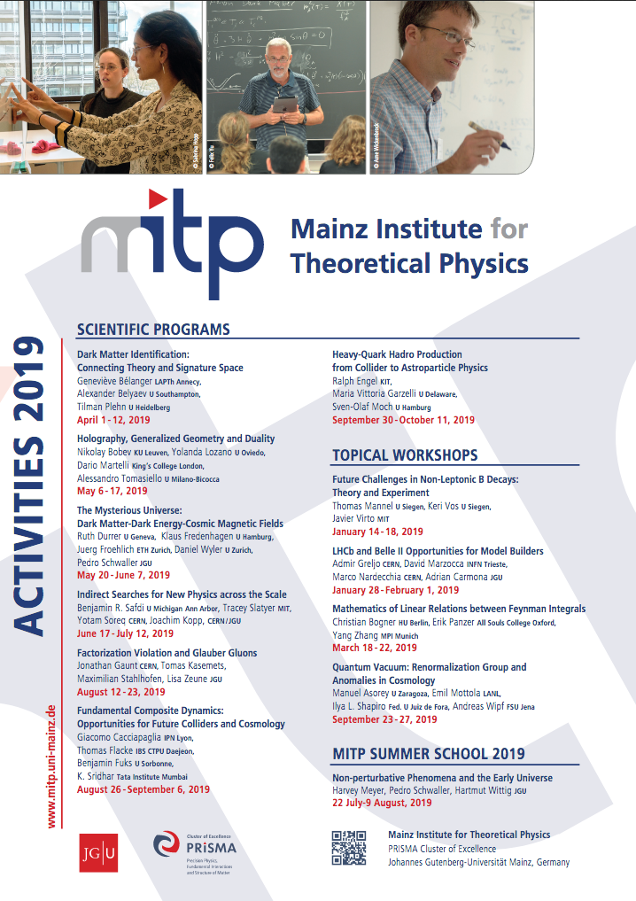 Mainz Institute for Theoretical Physics (MITP) 2019 events webpage